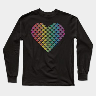 Rainbow Mermaid Scales Long Sleeve T-Shirt